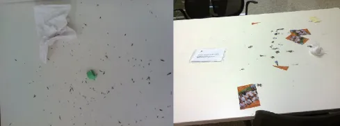 Ao sair, deixe a mesa limpa. Jogue o lixo na lixeira.