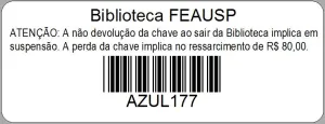 Exemplo de etiqueta do armário AZUL