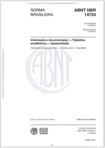 Exemplo da norma da ABNT NBR 14724:2011 - Informação e documentação - Trabalhos acadêmicos - Apresentação